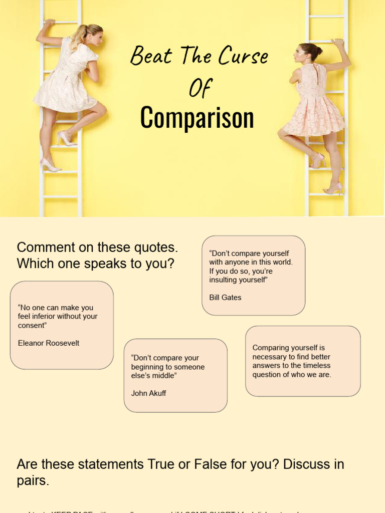 Overcoming Comparison Struggles | PDF | Career & Growth | Wellness