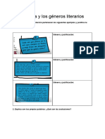 Actividades. La Literatura y Los Géneros Literarios