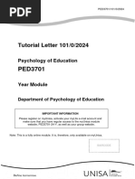 Tutorial Letter 101/0/2024: Psychology of Education