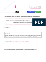 Mise en Oeuvre Du Droit International Humanitaire