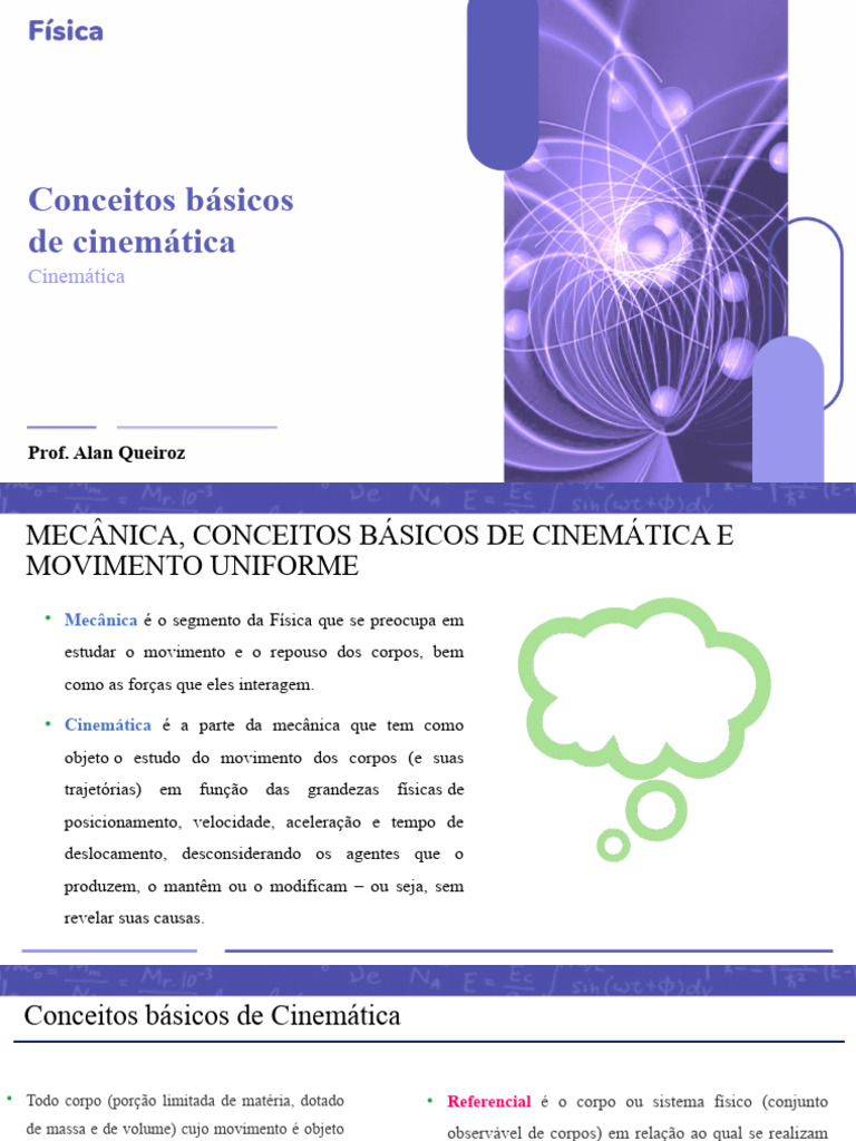 Aula 002 mecanica conceitos basicos de cinematica pdf trajet ria