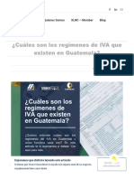 ¿Cuáles Son Los Regímenes de IVA Que Existen en Guatemala