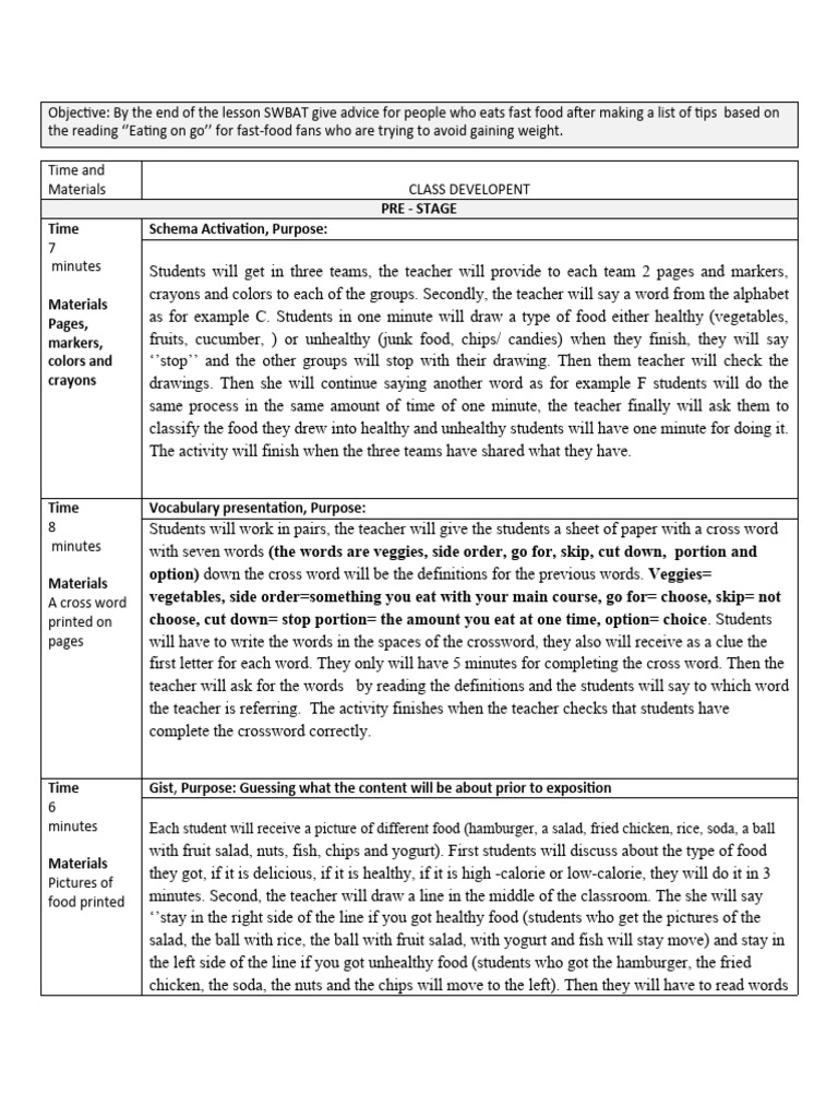 PDP Example 2 PDF Crossword Fast Food PDP Example 2 PDF Crossword Fast Food