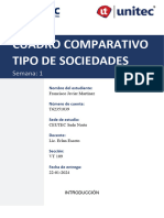 Cuadro Comparativo de Las Características de Los Tipos de Sociedad