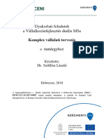 Szőllősi L. (2018) Gyakorlati Feladatok A Vállalkozásfejlesztés Duális MSC Komplex Vállalati Tervezés C