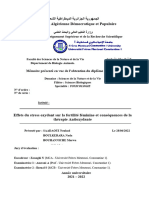 Effets Du Stress Oxydant Sur La Fertilité Féminine Et Conséquences de La Thérapie Antioxydante