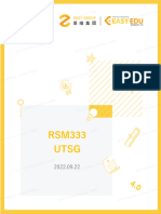 RSM333 Utsg: Easy Edu - Rsm333 W2 知 识模块课 - 2022F