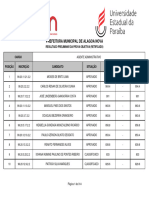 Resultado Preliminar Da Prova Objetiva Retificado