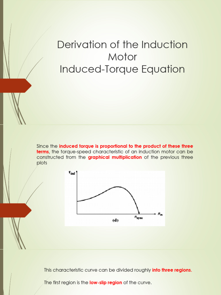 Derivation of Induction Motor Induced Torque Equation PDF