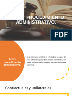 Acto y Procedimiento Administrativo