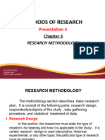 METHODS OF RESEARCH - Presentation 4 RESEARCH METHODOLOGY