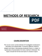 METHODS OF RESEARCH - Presentation 1 CONCEPTS ON RESEARCH