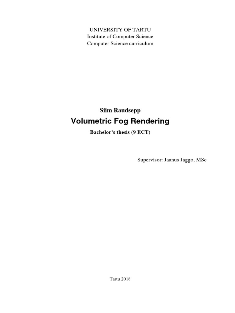 Volumetric Fog Rendering in Unity | PDF | Texture Mapping | Scattering