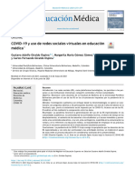 COVID-19 y Uso de Redes Sociales Virtuales en Educación