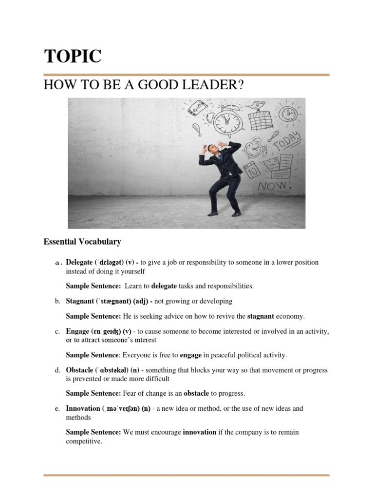 How To Be A Good Leader | PDF