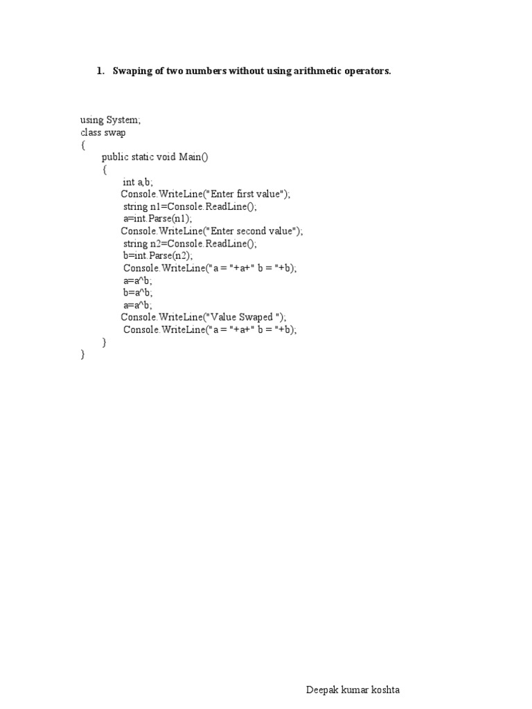 C# Programs for Number Manipulation and Encryption | PDF | Computers