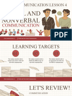 Lesson 4 - Verbal and Non Verbal Communication