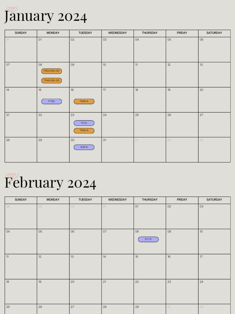 Grey Modern Social Media Content Calendar | PDF