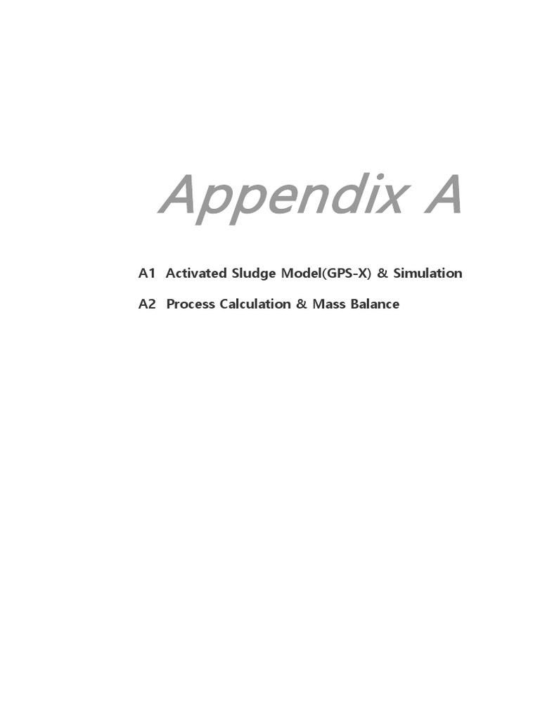 01 A1 Activated Sludge Model (GPSX) & Simulation Download Free PDF