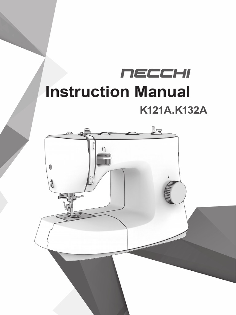 Necchi K121A/K132A Sewing Machine Instruction Manual PDF