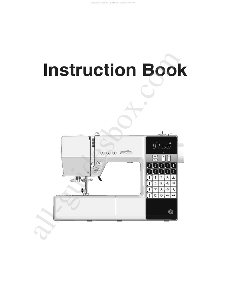 Necchi EX100 Sewing Machine Instruction Manual PDF Sewing Machine