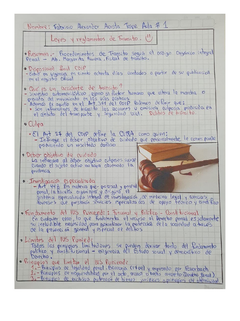 Trabajo Seminario De Leyes De Transito Pdf