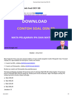 Gratis Contoh Soal OSN SD