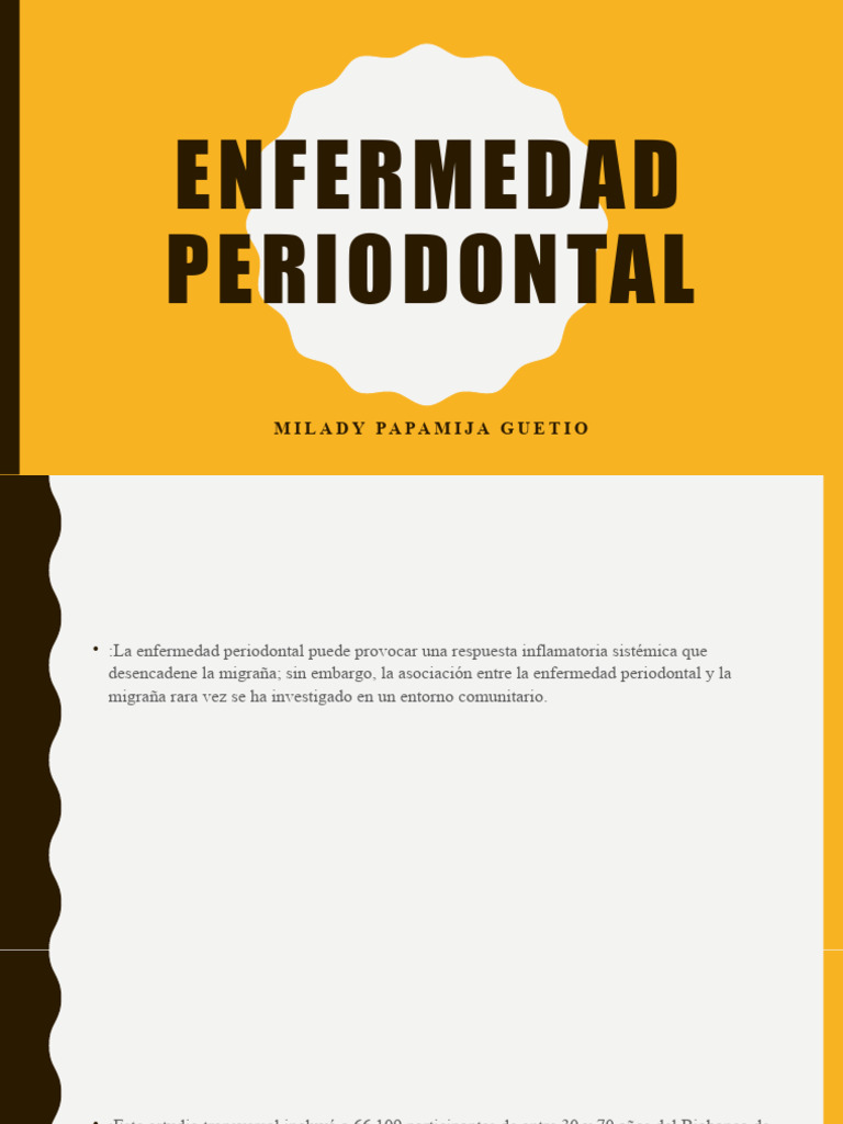 Enfermedad Periodontal | PDF