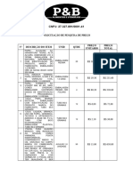 PESQUISA DE PREÇO Expediente