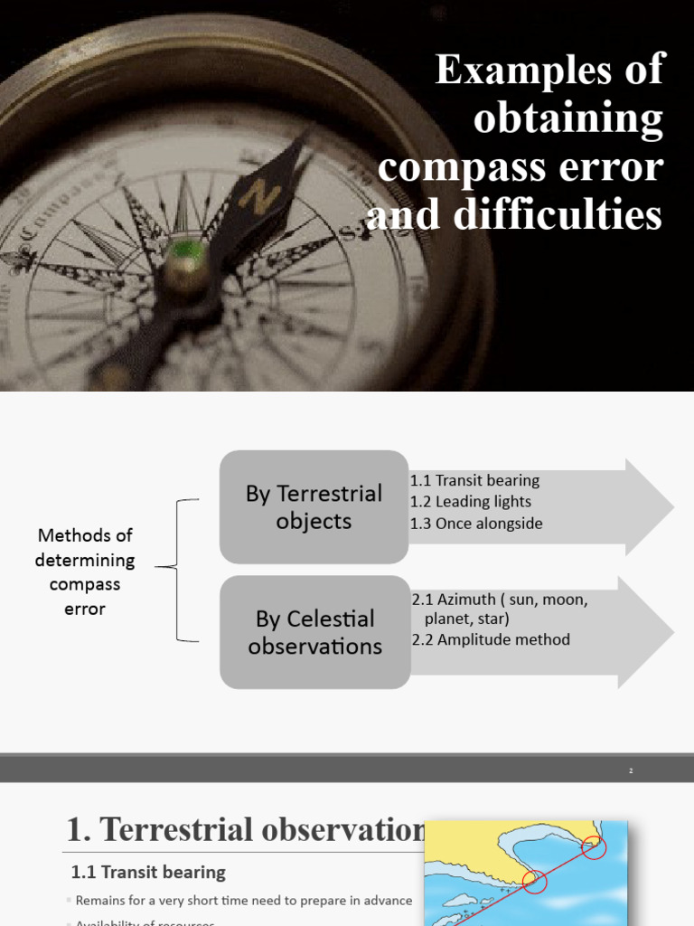 Examples of Obtaining Compass Error and Difficulties | PDF | Science ...