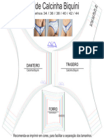 Molde Calcinha Biquini 34-44