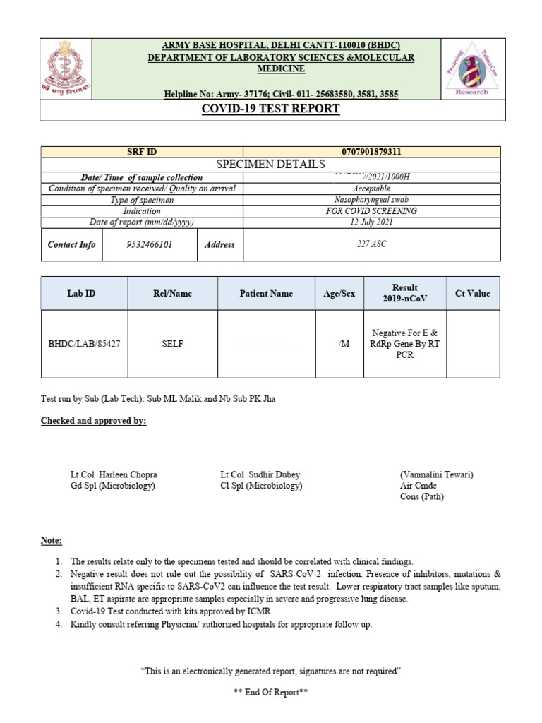 PDFsam - 12 JUL RT PCR PDF - RAJU PRASAD - July 20212 | PDF | Health ...