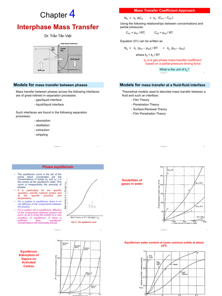 Chapter 4 - Interface Mass Transfer | PDF | Phase (Matter) | Mass Transfer
