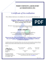 Certificate of Accreditation: Perry Johnson Laboratory Accreditation, Inc