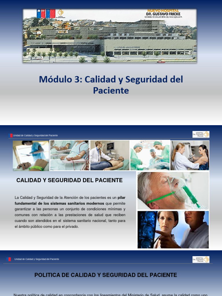 Calidad y Seguridad del Paciente MINSAL | PDF