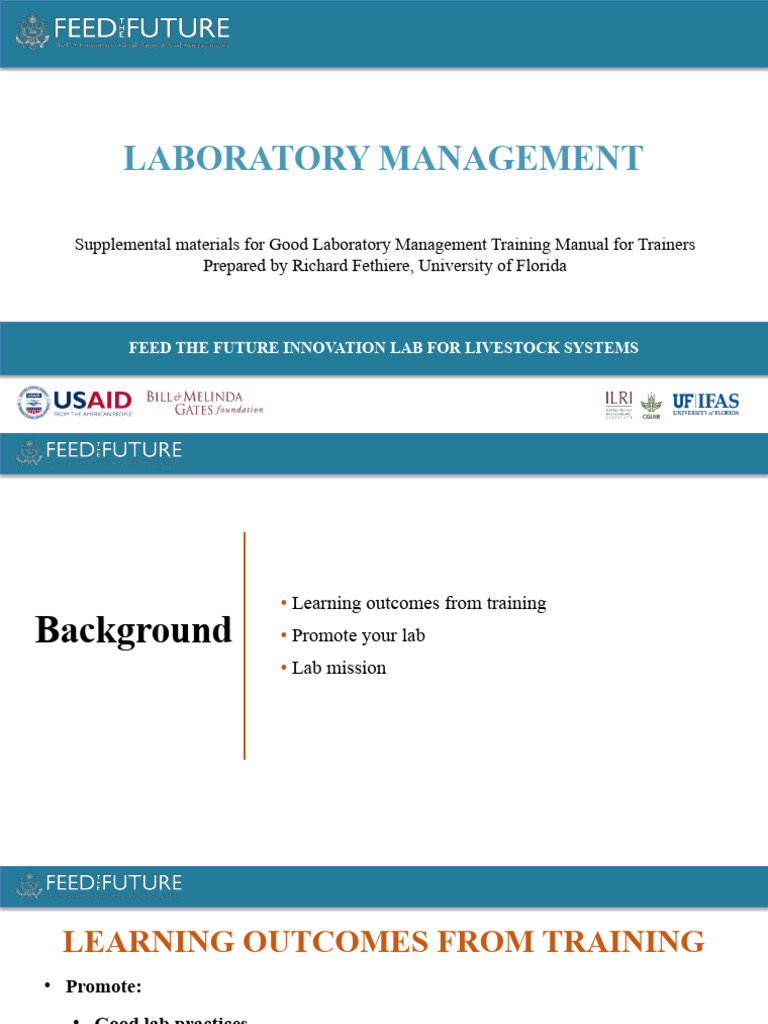 Good Laboratory Management Training Guide | PDF | Laboratories | Innovation