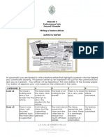 Performance Task 2nd Trimester - Feature Article