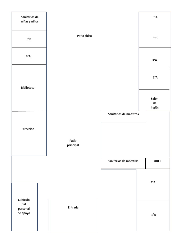 Croquis de Escuela Primaria 1°A a 6°B | PDF