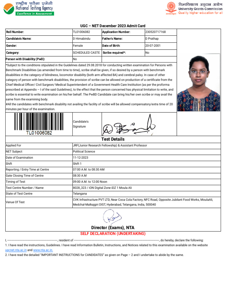 University Grants Commission (UGC) - NET - India | PDF