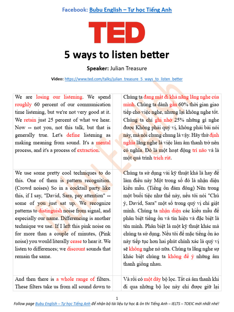 5 Ways To Listen Better | PDF
