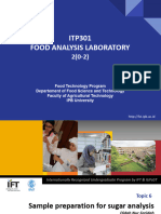 06 ITP301 Sample Preparation For Sugar Analysis