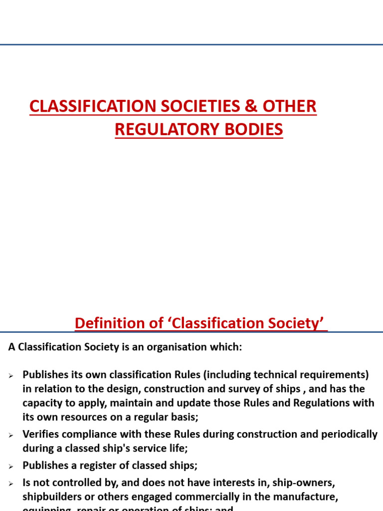 Classification Societies Overview | PDF