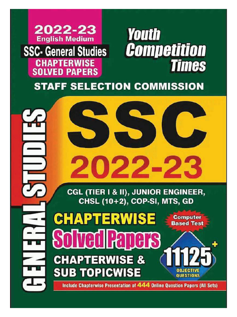 Demo 50 YCT SSC 2022 23 General Studies ENGLISH EDITION | PDF