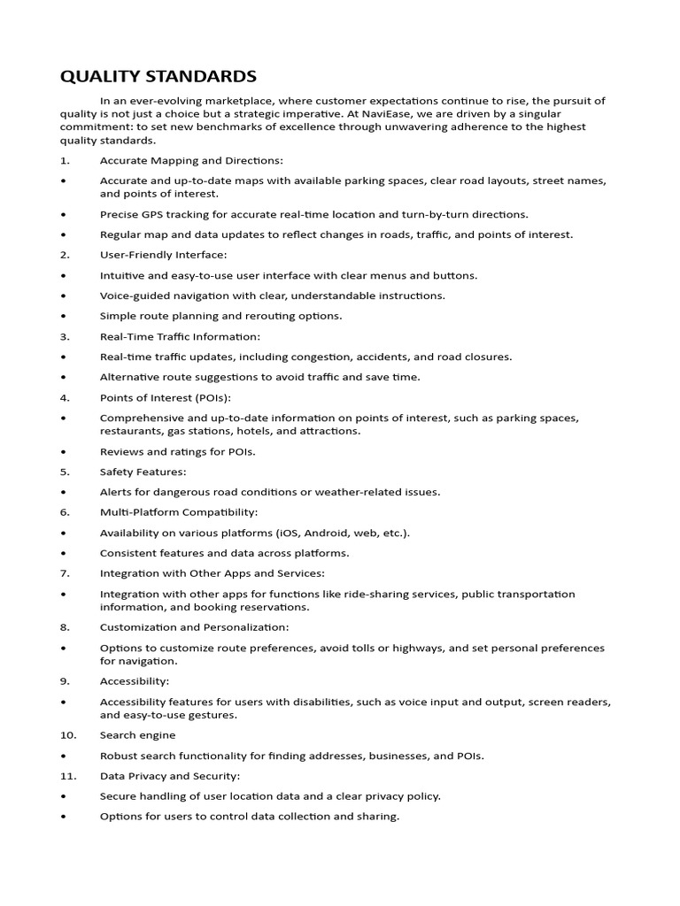 Quality Standards | PDF | Mobile App | Information Science