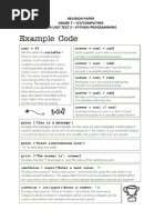 Grade 7 - UNIT 2 REVISION - PYTHON PROGRAMMING