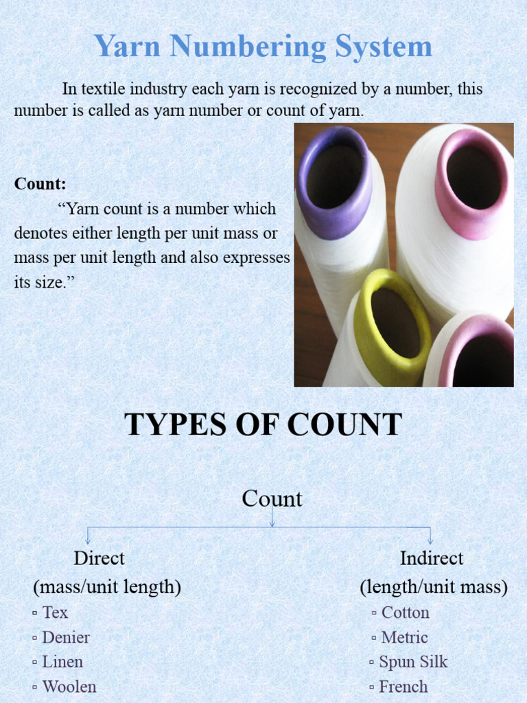 Yarn Numbering System PDF
