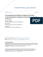 The Fundamentals and Obstacles of Religious and Cultural Tourism