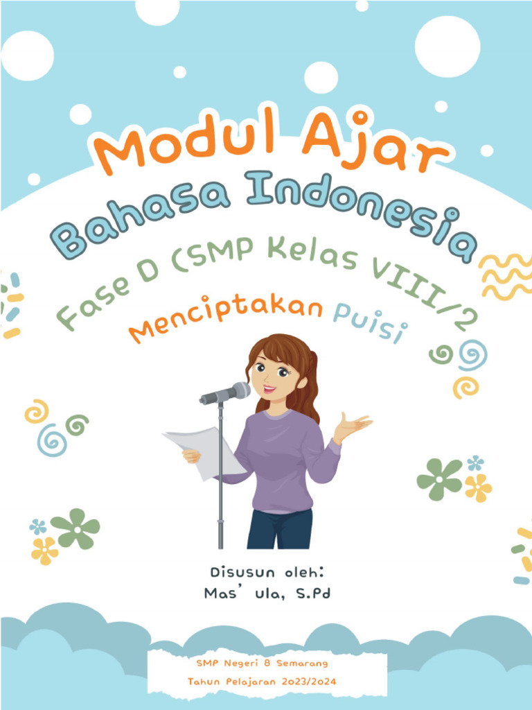 Modul Pembelajaran Puisi Kelas 8 | PDF | Seni & Disiplin Bahasa