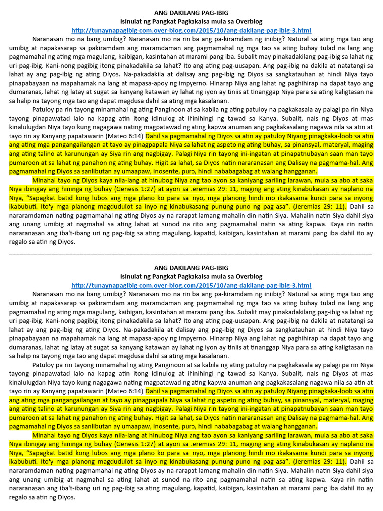 Ang Dakilang Pag Ibig Pdf