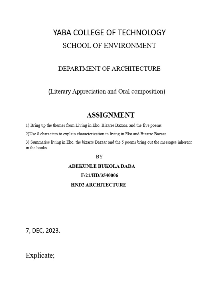 Assignment Engish.. | PDF